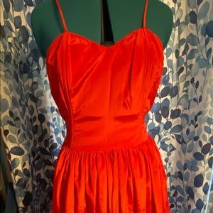 Retro red prom dress